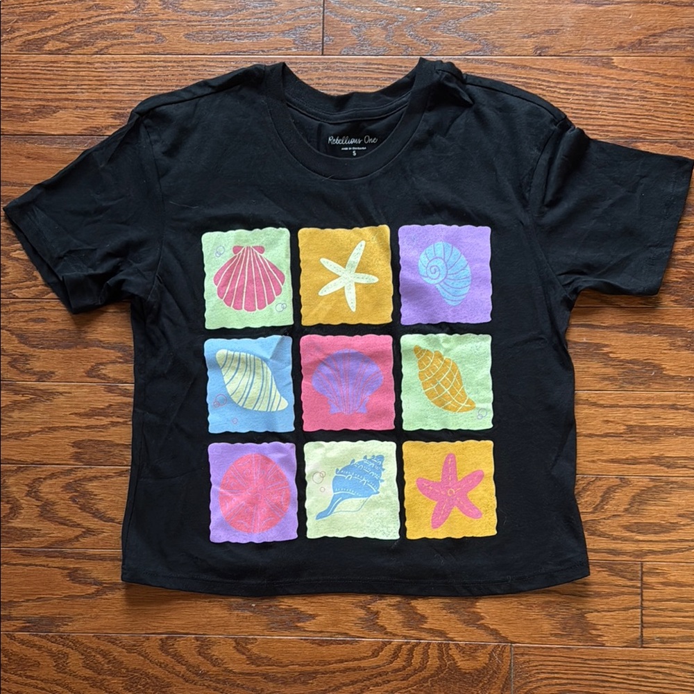 ⭐️Rebellious One Black Short Sleeve Tee Vibrant Design